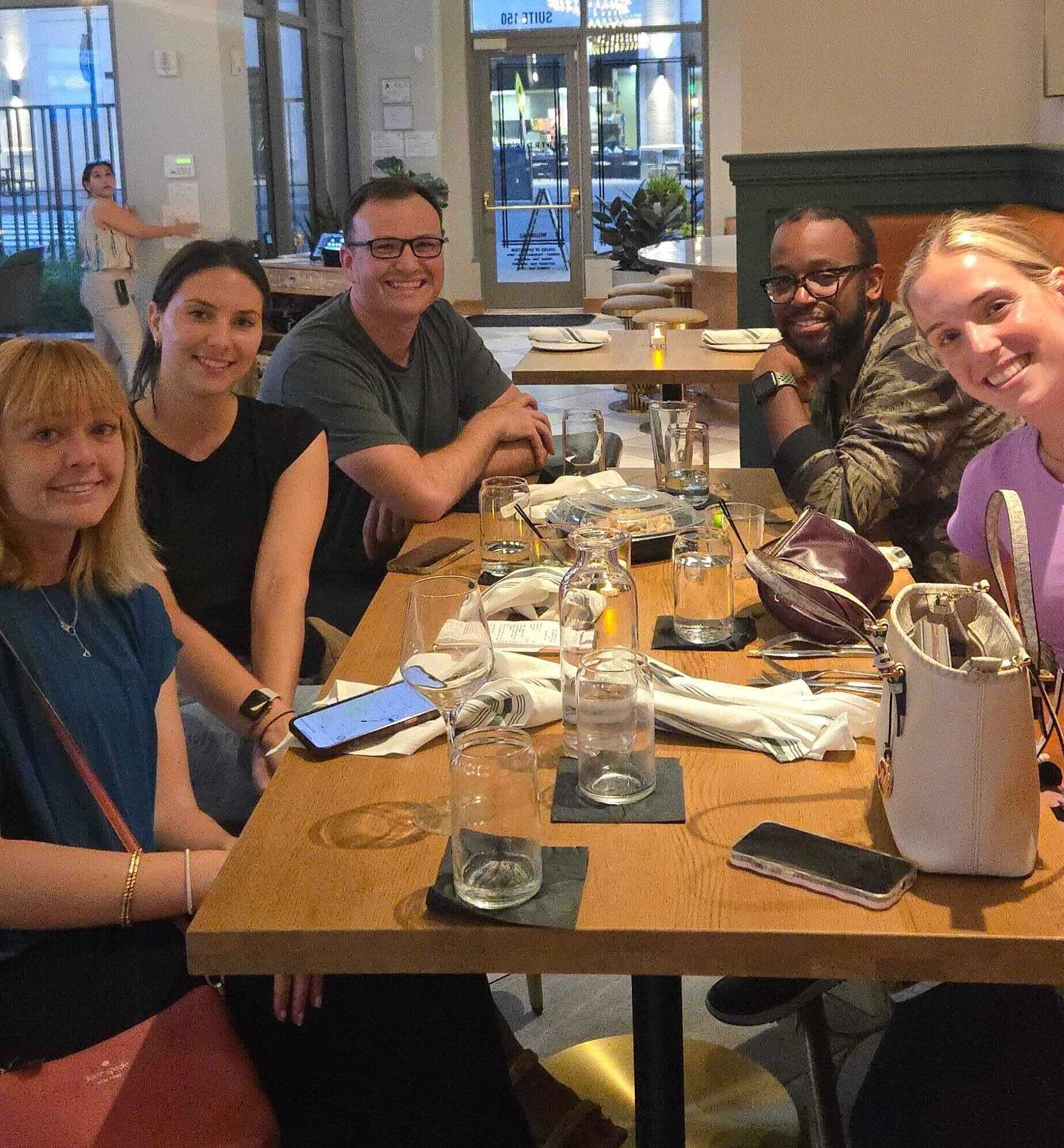 A media team that dines together...